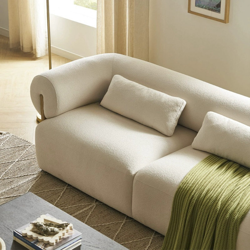 Simple Cream Style Off-white Sofa