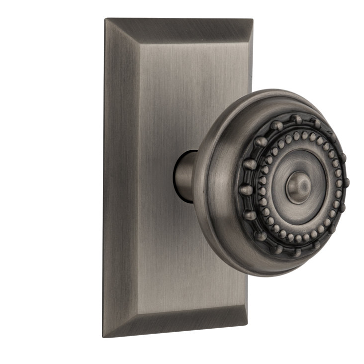 Studio Plate with Meadows Door Knob, Antique Pewter