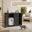 Enceinte de litière moderne pour chat, grande armoire cachée avec concentrateur électrique et entrée pour animaux de compagnie-980377226