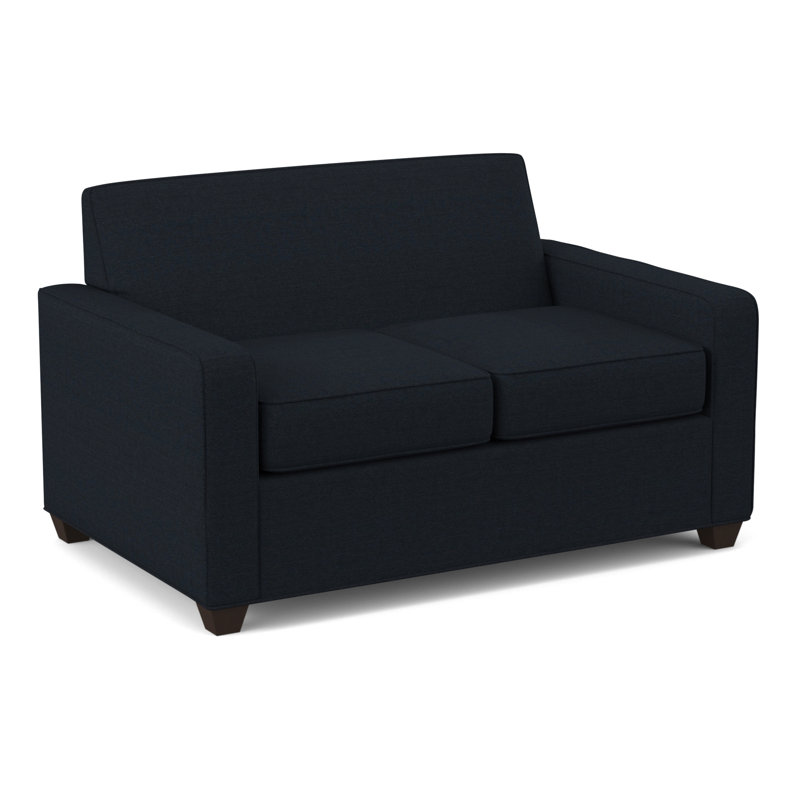 Avery 56" Square Arm Loveseat, Cafelle, Antic Navy