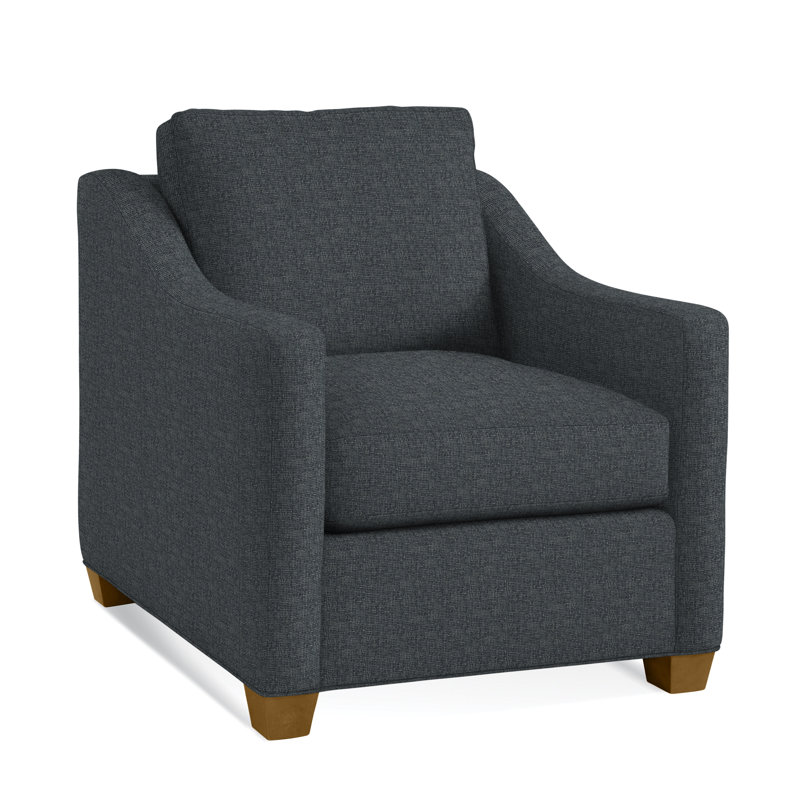 Oliver Chair, Havana Finish, Gray Sugar Performance; 0863-84
