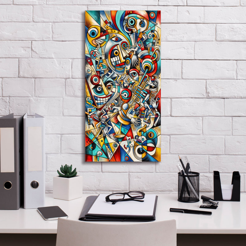 «Epic Graffiti», art abstrait 4 po par Rey Klimt, art mural sur toile, 12 po x 24 po