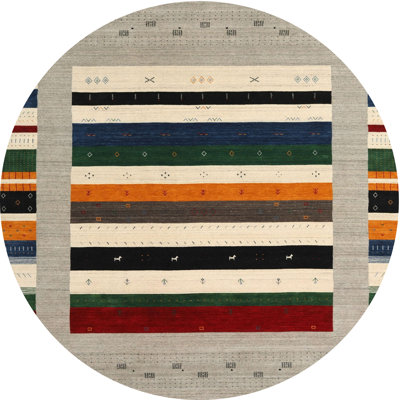 Tapis gris / rouge / vert Madrona