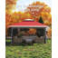Pavillon de jardin escamotable 12 pi x 12 pi, auvent avec moustiquaire, installation à une pression-113563639