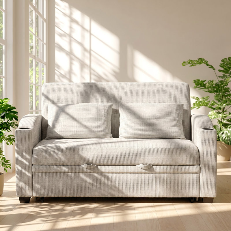Canapé-lit convertible en chenille simple l 61,42 po x P 34,65 po x H 34,25 po Everett