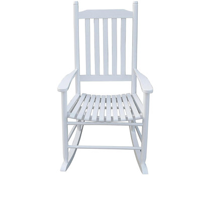 Chaise berçante en bois BLANC, sans passe-partout