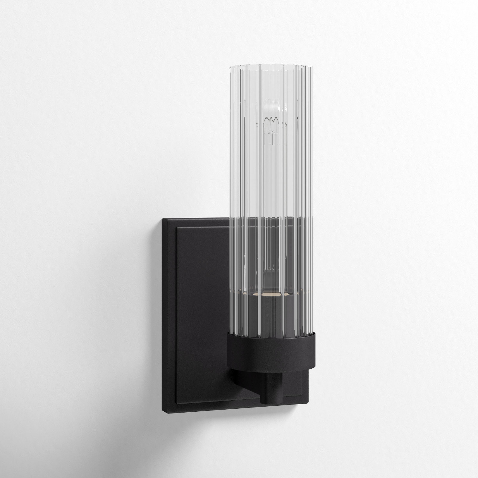 Dominique Single Light Glass Dimmable Armed Sconce