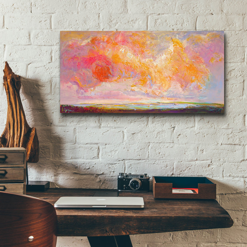 «With A Happy Heart» par Dorothy Fagan, art mural acrylique, H 12 po x l 24 po