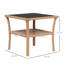 Table basse de patio avec cadre en aluminium et verre trempé