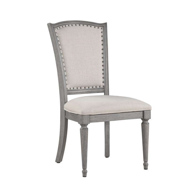 Chaise de salle à manger rembourrée Shiketa, Gris