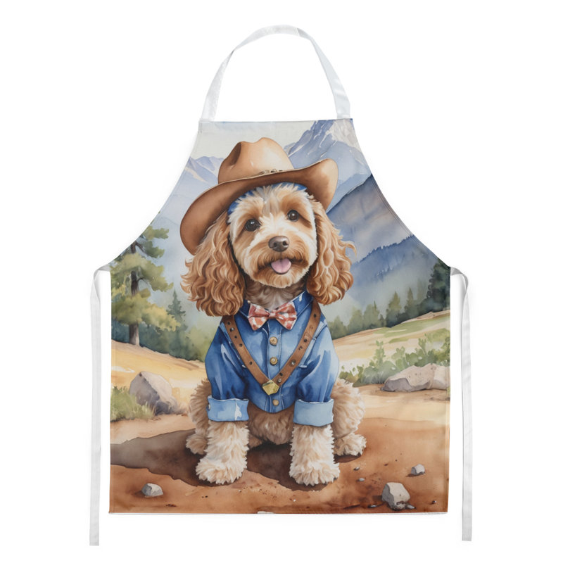 Tablier de bienvenue Cockapoo Cowboy