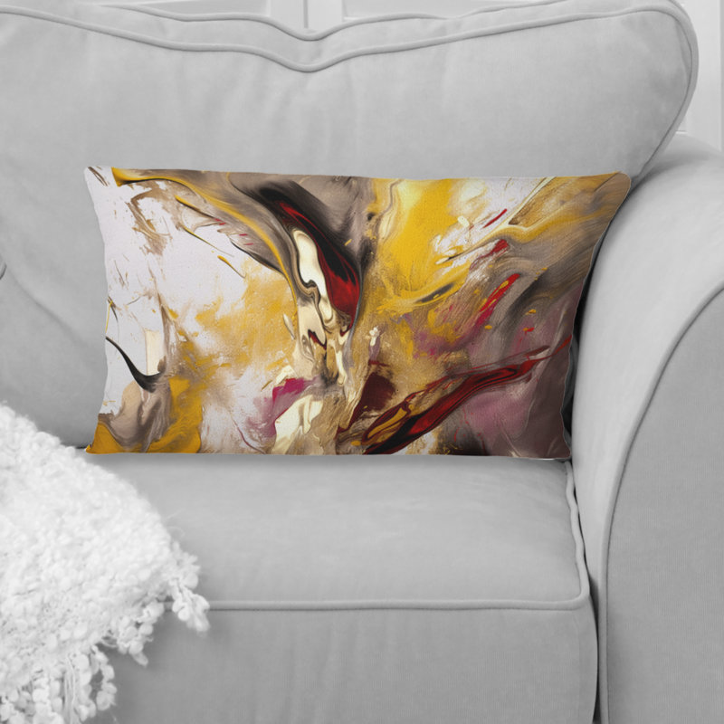 Restless Adagio Of Soul Abstract Expressionism II - Peinture abstraite imprimée, coussin décoratif