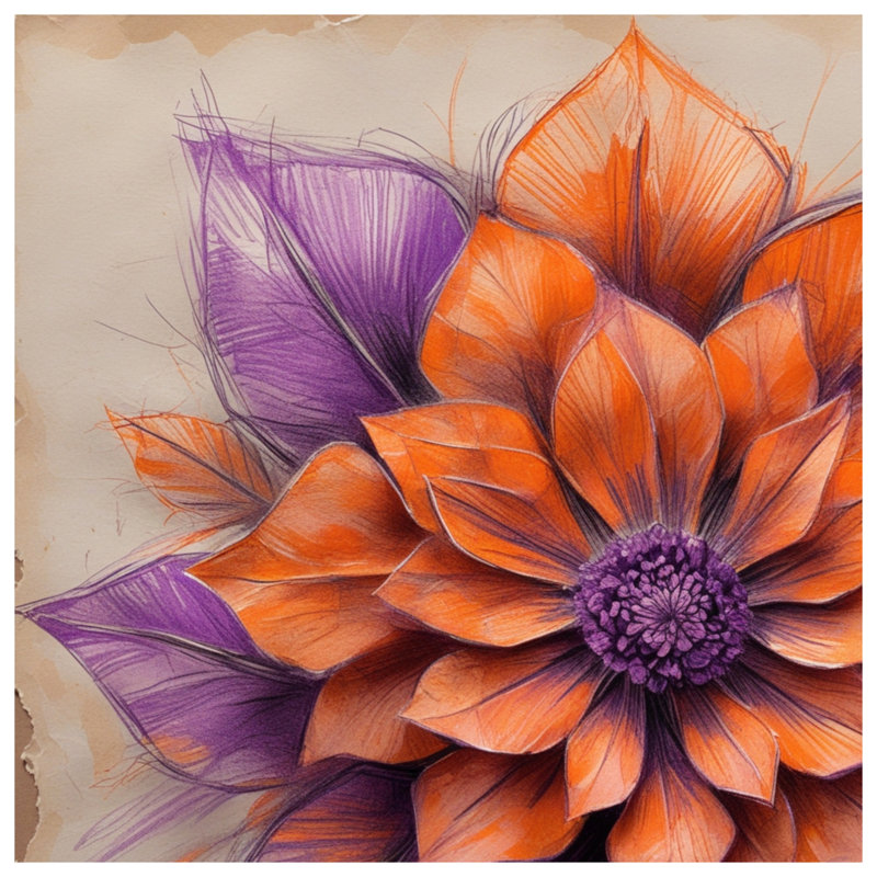 Couvertures orange, mauve, dahlia, 60in W x 80in H