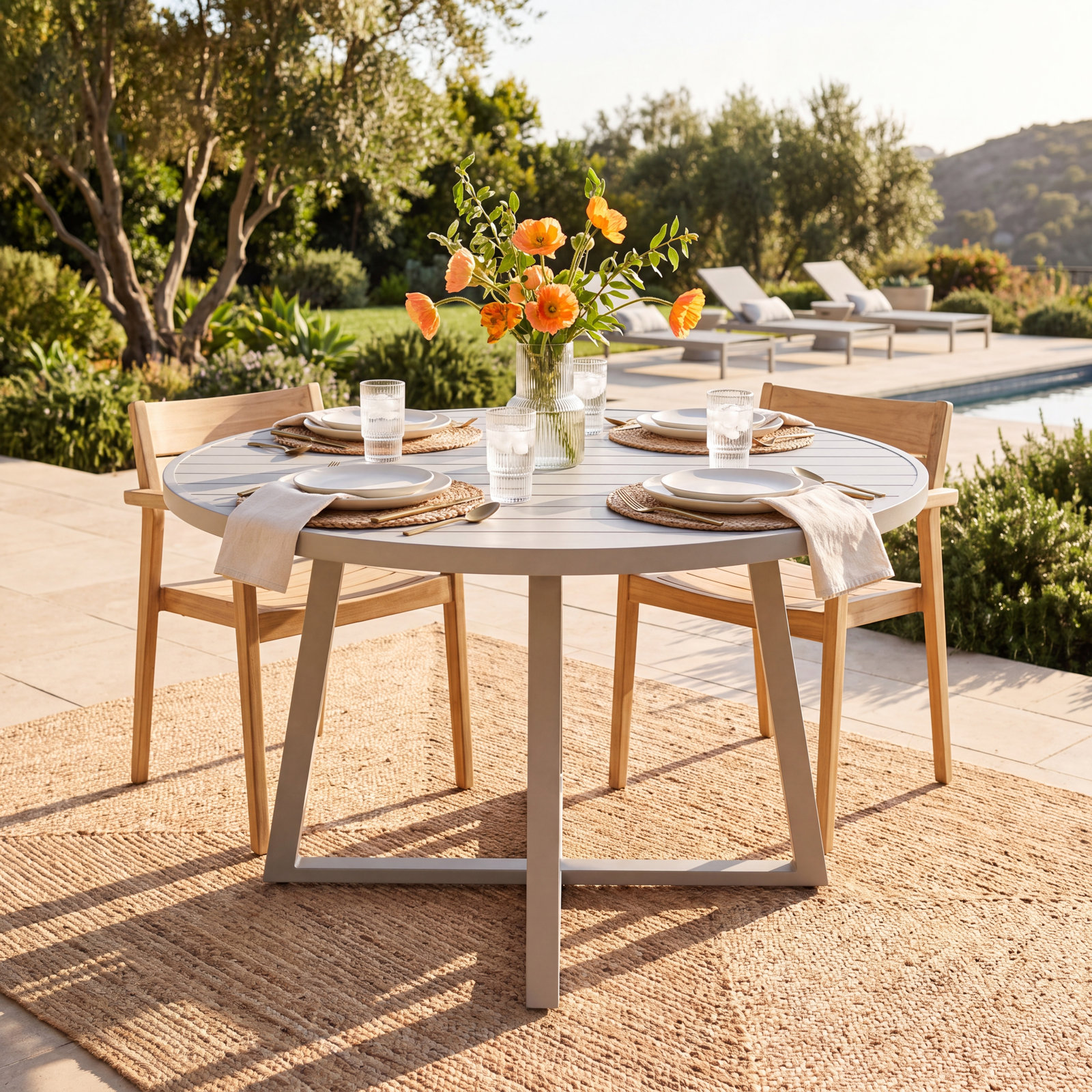 Solstice 48.8 " Patio Dining Table, Beige