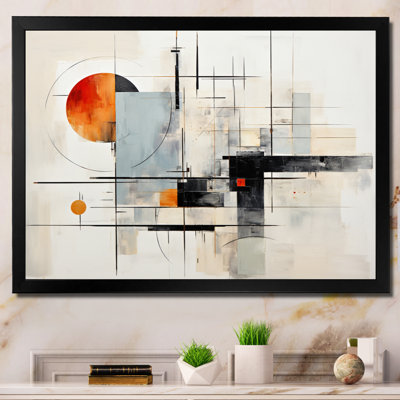 " Beige Gray Suprematism Silent Symmetry II "