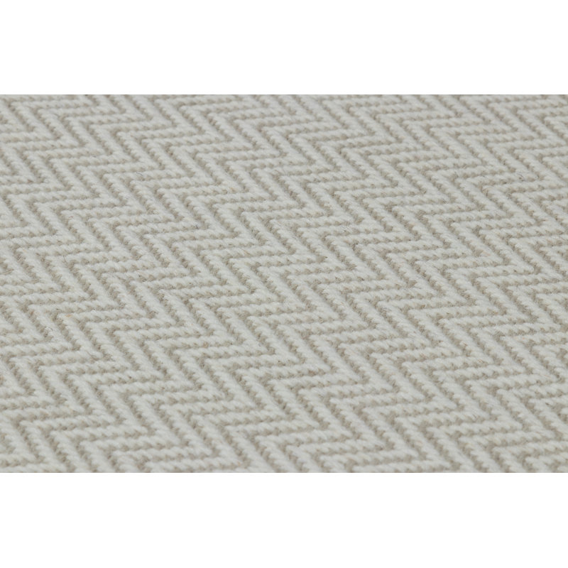 Tapis Pulse tissé à la main en laine à chevrons gris anthracite, 2,74 m x 3,35 m, 9' X 11'