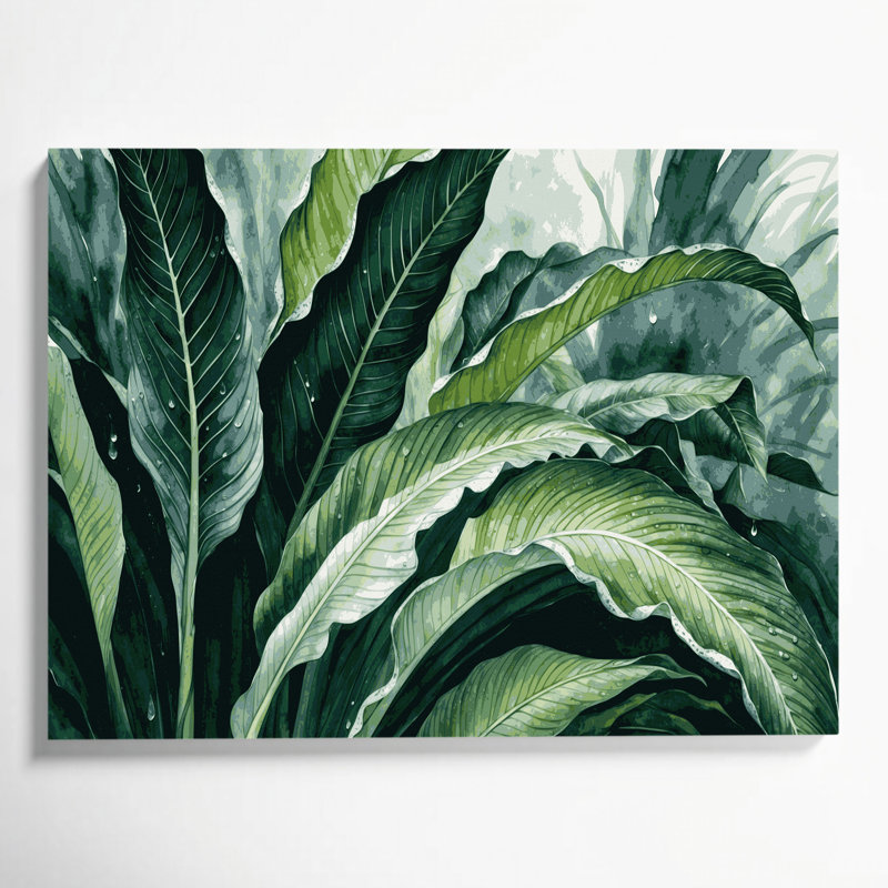 Art mural sur toile Botanical Alocasia, H 8 po x l 10 po