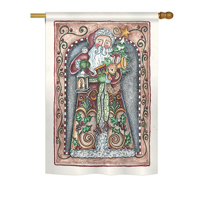 Double Sided Polyester Christmas House Flag