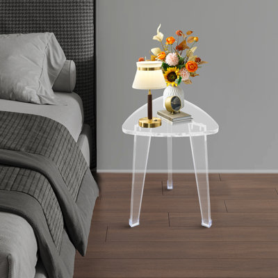 Clear Acrylic Corner Stool Multifunction Storage Shelf Floor Standing Shower Stool 220.46Lbs Capacity