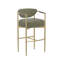 HELOISE Upholstered Stool with Metal Frame-678855856