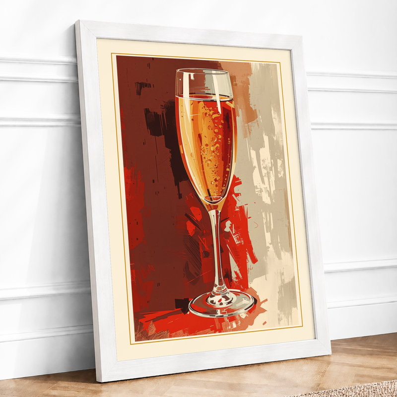 Celebration in Gold Art Deco - Framed Print, A3 - 42.0 x 29.7 cm, White