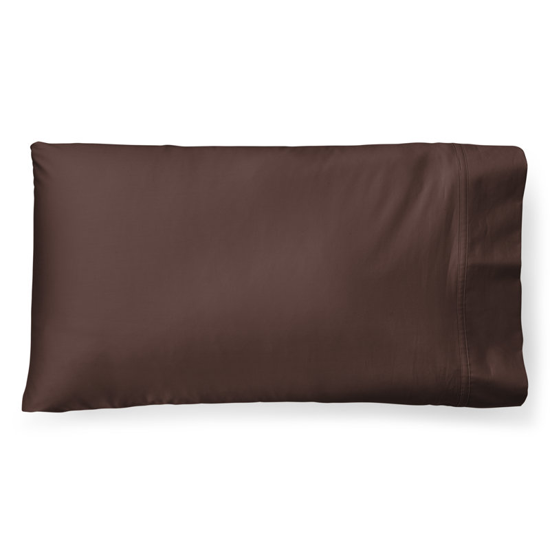 100% Cotton Pillow Case, King, Solid Dark Chocolate
