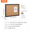 VEVOR Cork Board Bulletin Board 24" x 18" with MDF Sticker Frame Wall Mounted-93010979