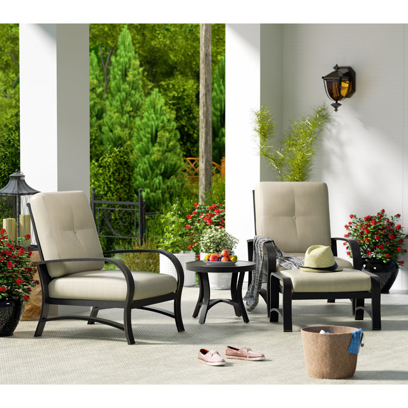 Chamber 4 Piece Sunbrella Seating Group with Sunbrella® Cushions