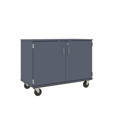 4 Compartments Mobile Classroom Storage Cabinet with Locking Doors
