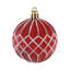 Boules de Noël rayées incassables et incassables - 2,25 po (58 mm) - 60 carats