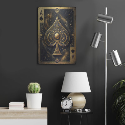 'Ace Of Spades' by Rey Klimt Metal Wall Art