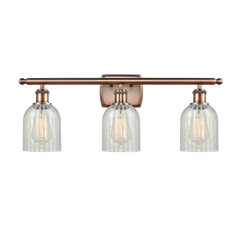 Odele 3 - Light Dimmable Vanity Light, Charcoal, 60 Watt Vintage Incandescent Bulb, Antique Copper
