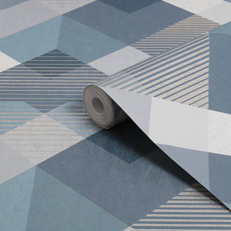 Superfresco Easy Kaleidoscope Geometric Wallpaper, Blue