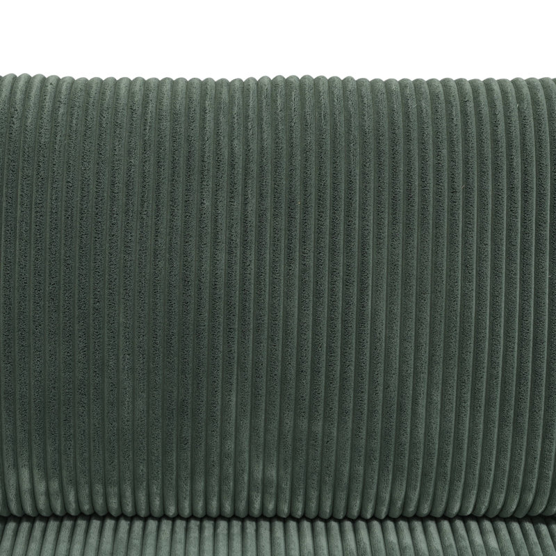 Canapé modulaire en velours côtelé, Velours côtelé vert