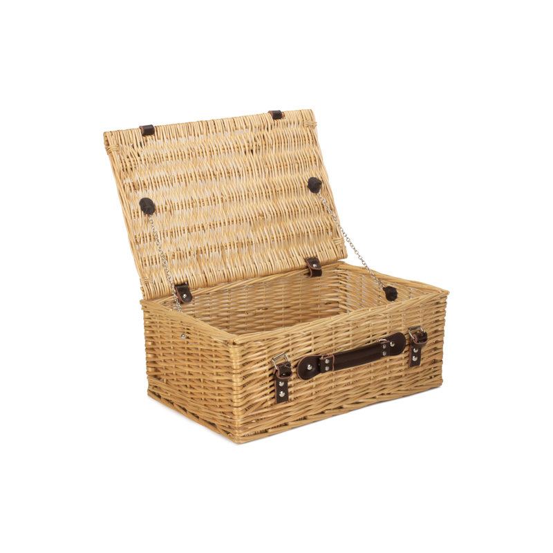Wicker Empty Hamper Basket, 19cm H x 46cm W x 30cm D, Buff 