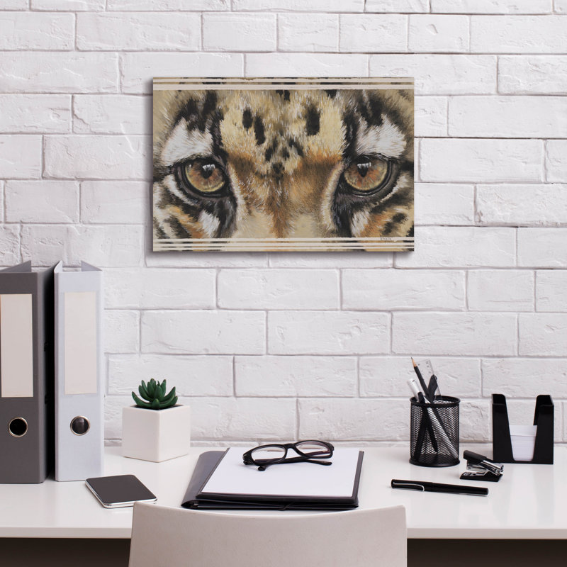 «Broxson Eyecatching Clouded Leopard On Canvas» par Barbara Keith, reproduction, H 12 po x l 18 po x P 0,75 po