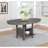 Medium Grey Oval Extension Leaf Dining Table