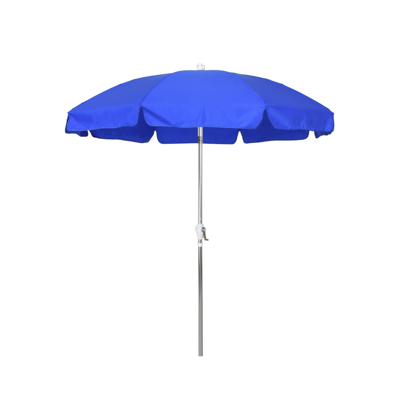 Parasol de marché 7,5', Anodisé, Tissu performance bleu royal