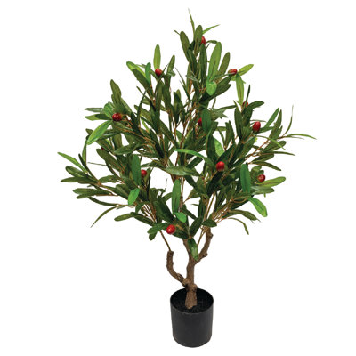  Artificial 33-in Olive Tree, Suitable For Indoor And Outdoor