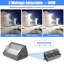 LED Wall Pack Security Light With Photocell 80W/64W/48W CCT Tunable 3000K/4000K/5000K 100-277VAC
