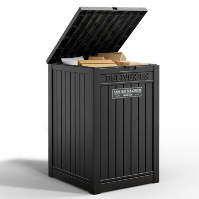 48 Gallon Outdoor Package Delivery Box – Lockable Waterproof Resin Storage for Porch, Patio & Curbside