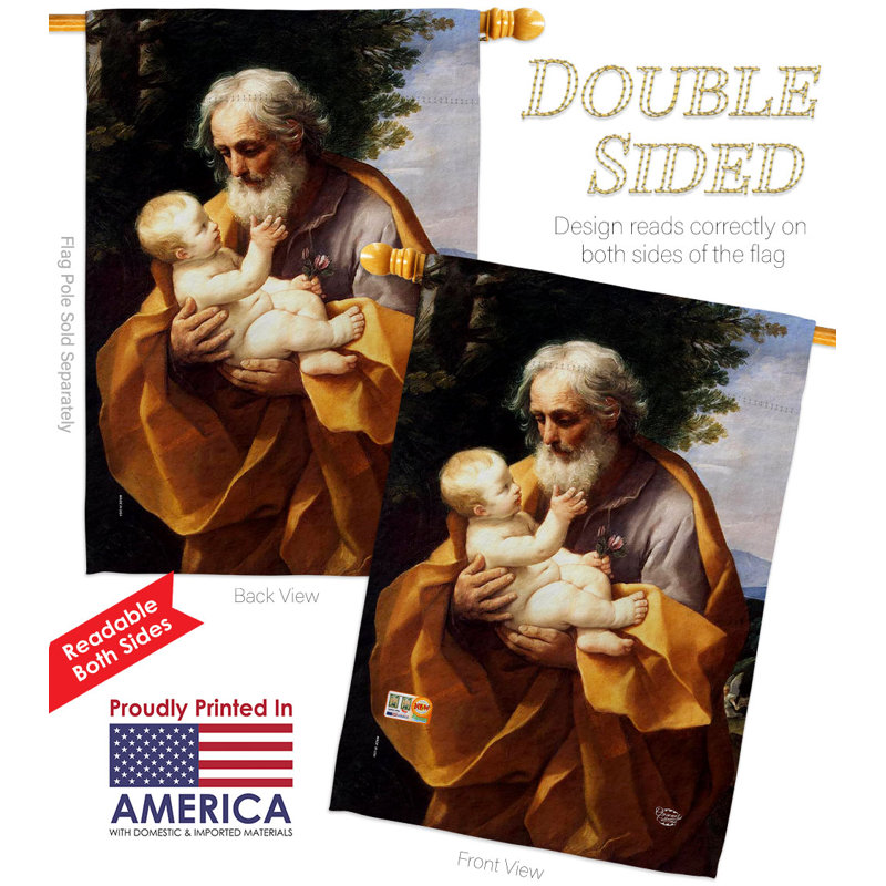 Double Sided 40 in. H x 28 in. W Polyester Flag set
