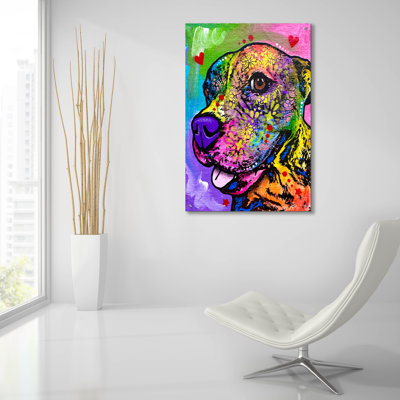  «Hey Cmere Love You» par Dean Russo, art mural en verre acrylique, 24 po x 36 po