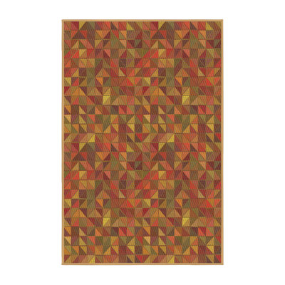 Tapis jaune à motif géométrique Kohlmeier