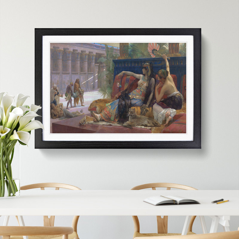 Cleopatra by Alexandre Cabanel - Picture Frame Painting, 48cm H x 65cm W x 2cm D, Black Framed