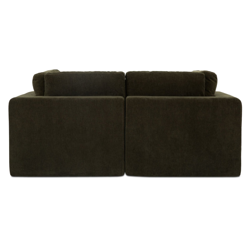 Cates Modular Sectional, Green Polyester