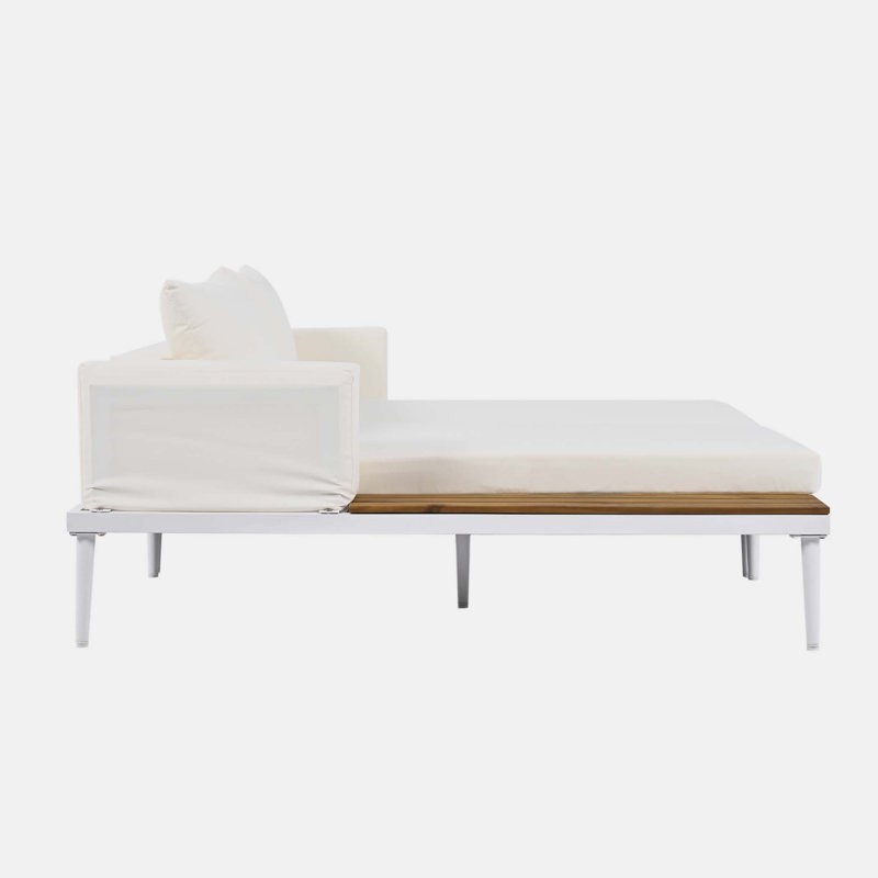 Keshunna Upholstered Platform Bed, Beige