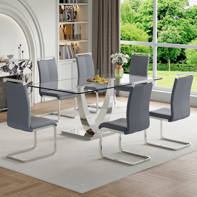 Glass Dining Table Set