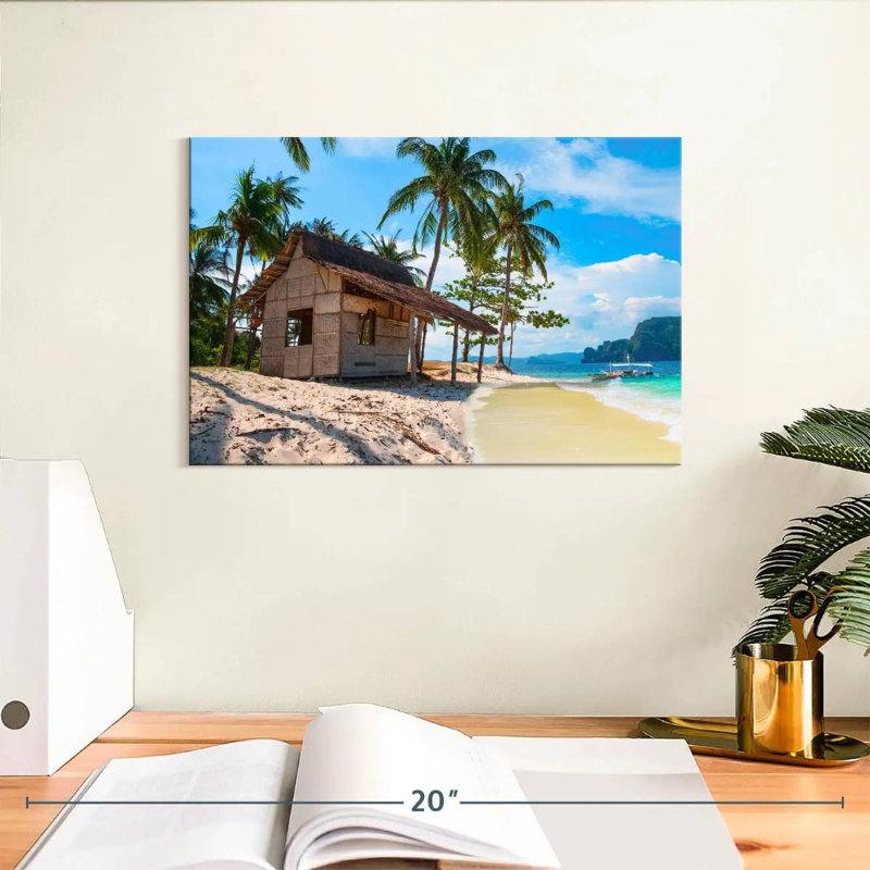 Cabane de plage tropicale Lilie Palawan, H 8 po x l 12 po