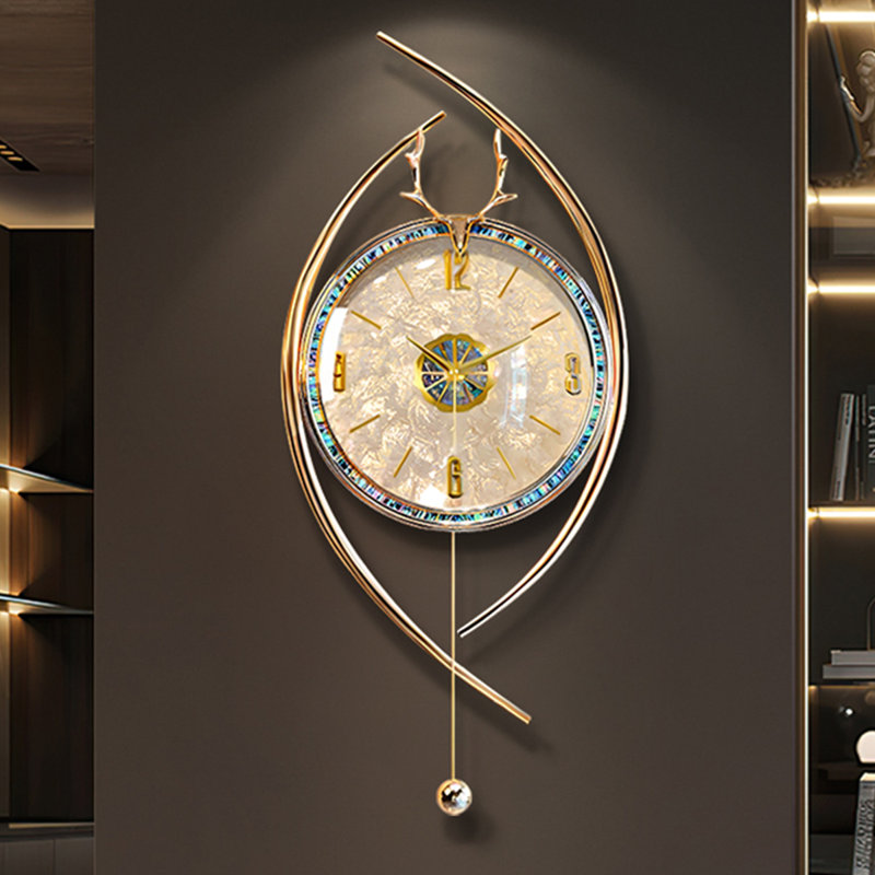 Light luxury shell modern high-end silent wall clock